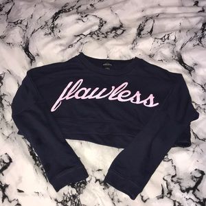 long sleeve wet seal FLAWLESS crop top